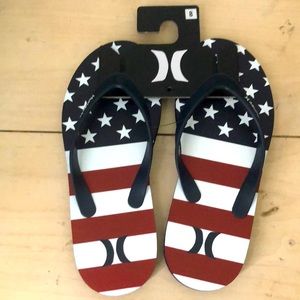 Stars & Stripes Hurley flip flops size 8